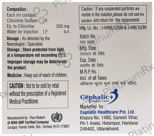 Cepholin 1000mg Injection