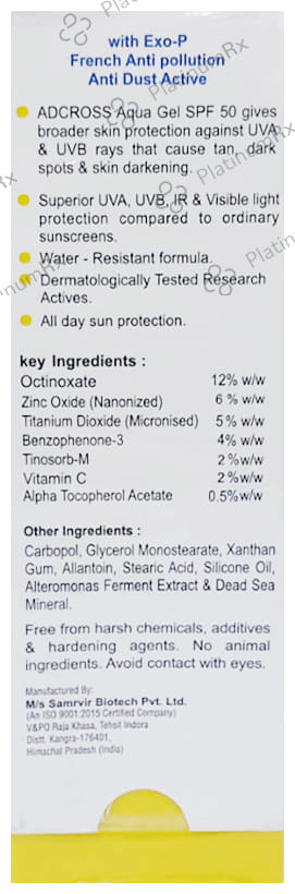 Adcross Aqua SPF 50+ Gel 75ml