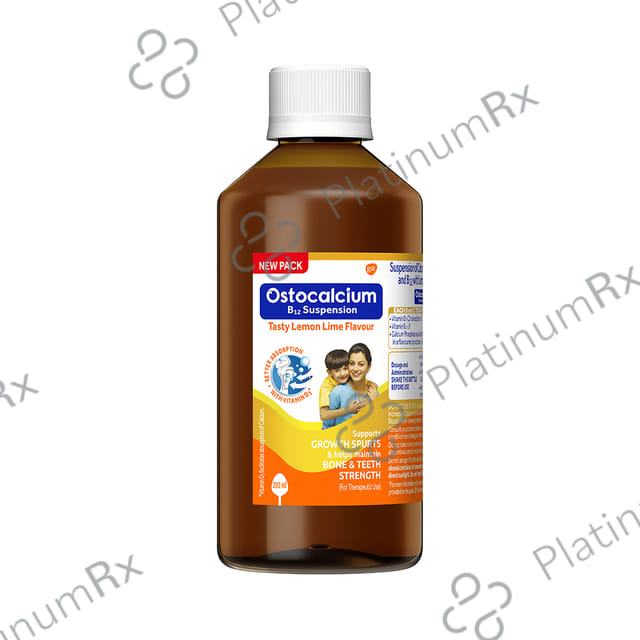 Ostocalcium B12 Tasty Lemon Lime Flavour Syrup 200ml