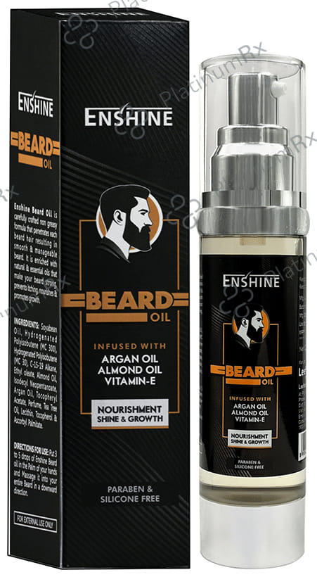 Enshine Beard Oil with Argan Oil, Almond Oil & Vitamin E for Nourished & Shiny Beard