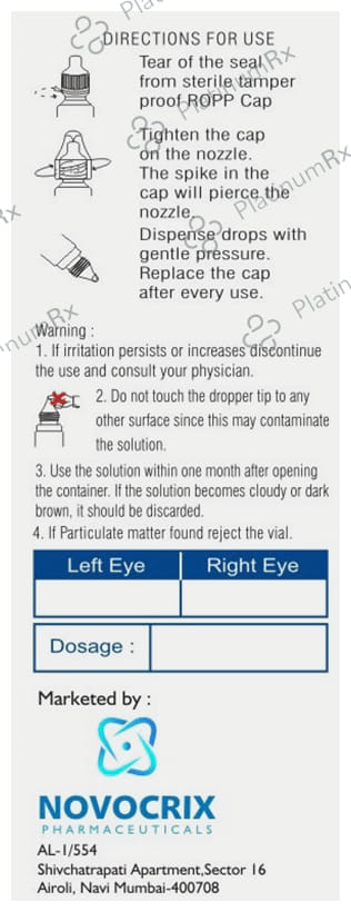 Aqucrix Lubricant Eye Drop 10ml