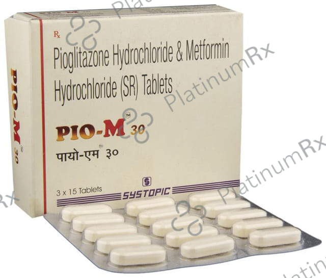 Pio M 30/500mg Tablet SR 15s