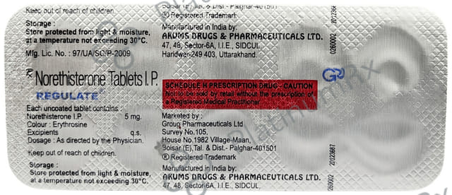 Regulate 5mg Tablet 10s