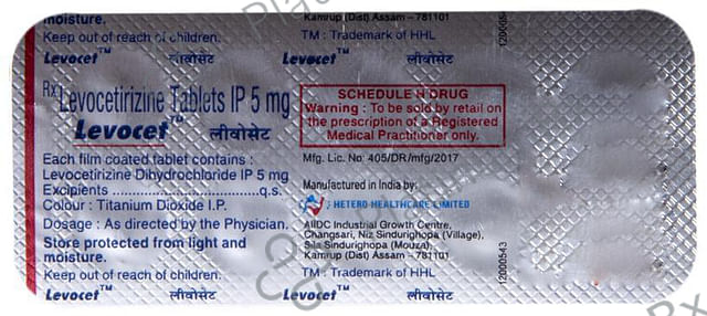 Levocet 5mg Tablet 10s
