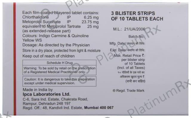CTD M 6.25/25mg Tablet ER 10s