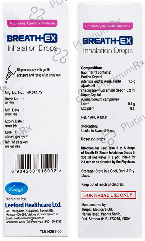 Leeford Breath-EX Inhalational Drops