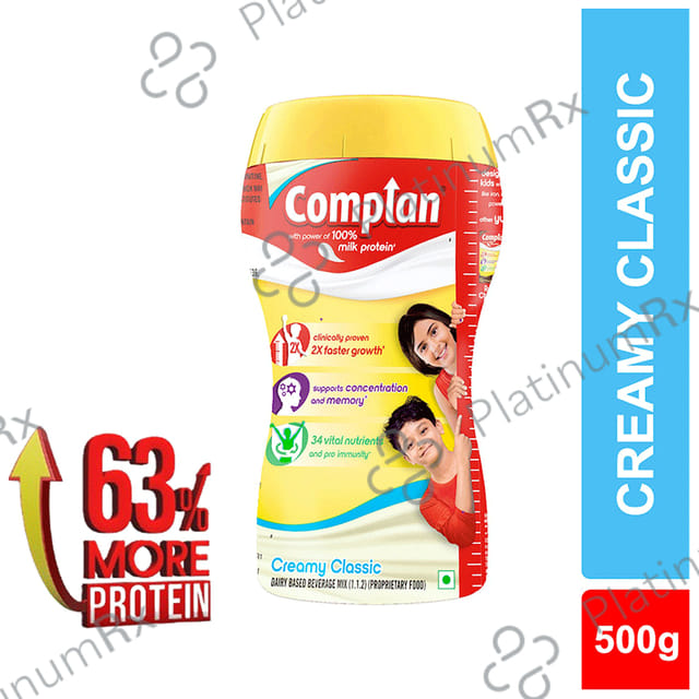 Complan 100% Milk Protein for Concentration, Memory & Growth - Flavour Creamy Classic