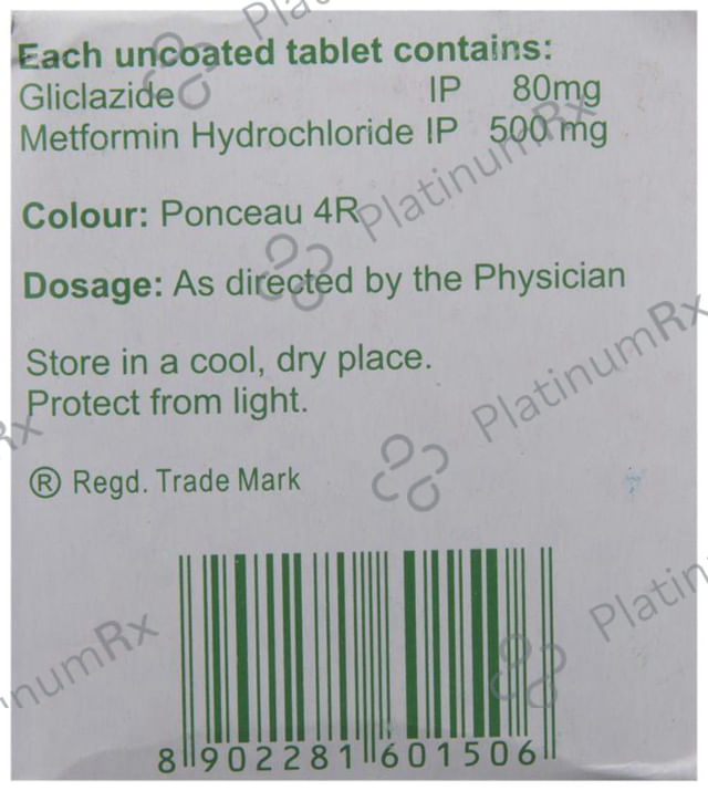 Glychek M Forte 80/500mg Tablet 15s