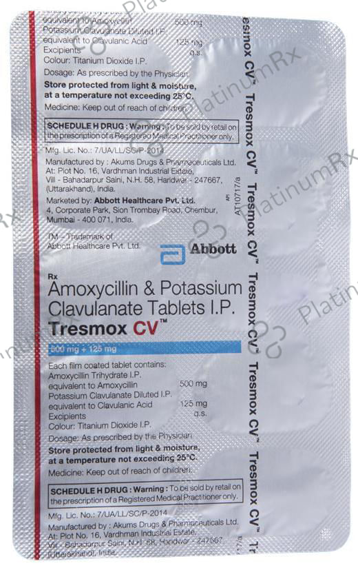 Tresmox CV 500/125mg Tablet 10s