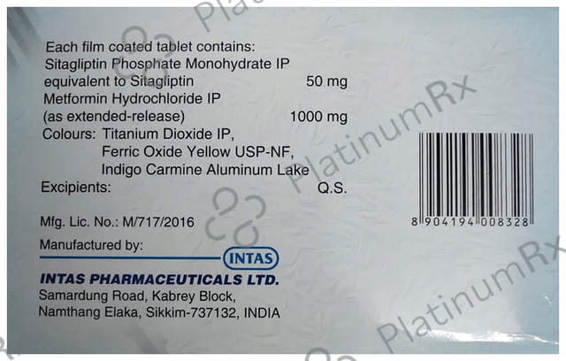 Sitara M 50/1000mg Tablet PR 10s