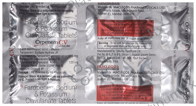 Orpenem CV 125/200mg Tablet 10s