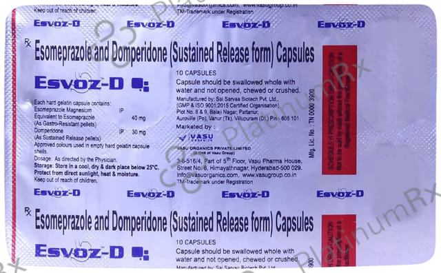 Esvoz D 30/40mg Capsule SR 10s
