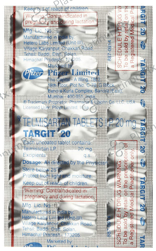 Targit 20mg Tablet 15s