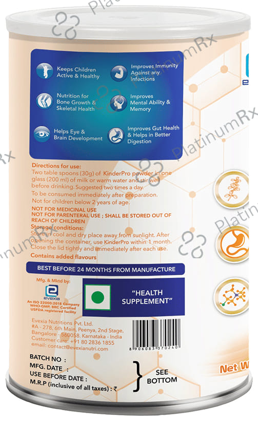 Evexia KinderPro Vanilla Flavour Powder 200gm