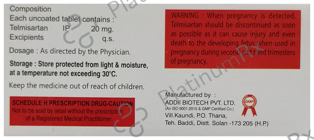 Telmecaid 20mg Tablet