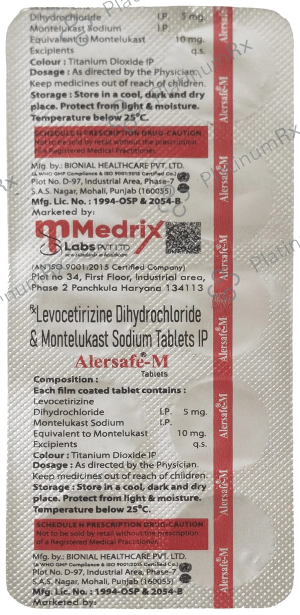 Alersafe 5/10mg M Tablet 10s