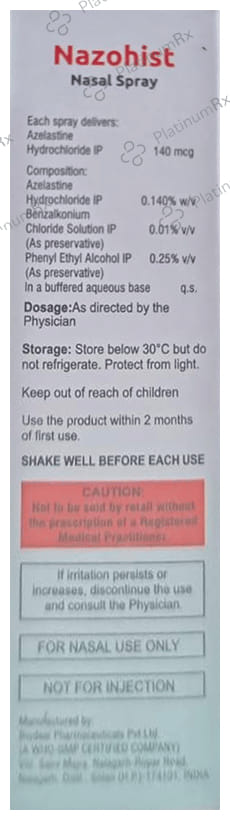 Nazohist 140mcg Nasal Spray 7ml