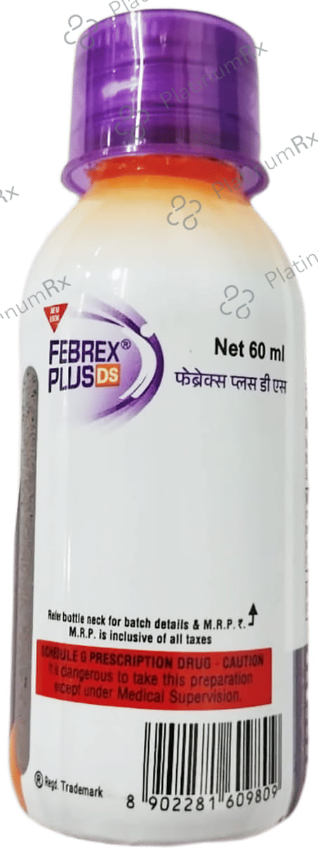 Febrex Plus DS 2/250/5mg Delicious Orange Oral Suspension 60ml