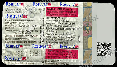 Rosuvas 10mg Tablet 15s