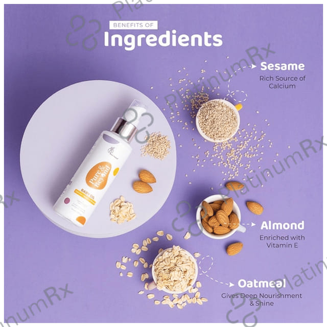 R for Rabbit Pure & Beyond Baby Oil Sesame Almond Oatmeal 100 ml