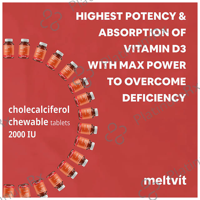 Meltvit Vitamin D3 2000IU Raspberry Flavour Chewable Tablet 120s