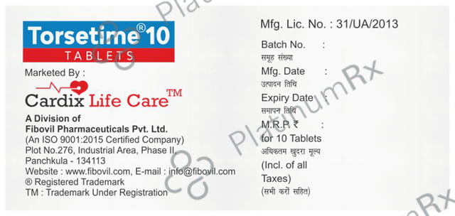 Torsetime 10mg Tablet 10s