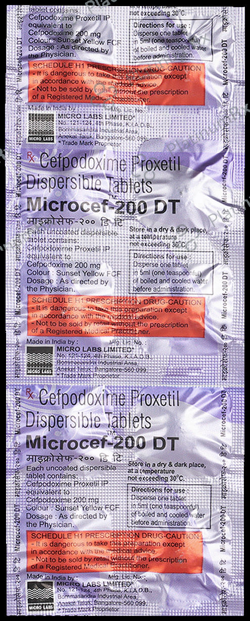 Microcef 200mg Tablet DT 10s