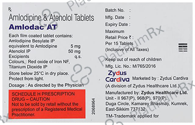 Amlodac AT 5/50mg Tablet 15s