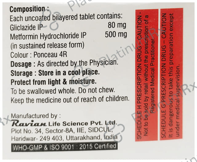 Zedxr 80/500mg Tablet SR 10s