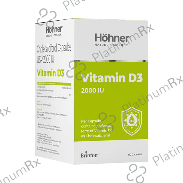 Hohner Vitamin D3 2000IU Capsule 60s