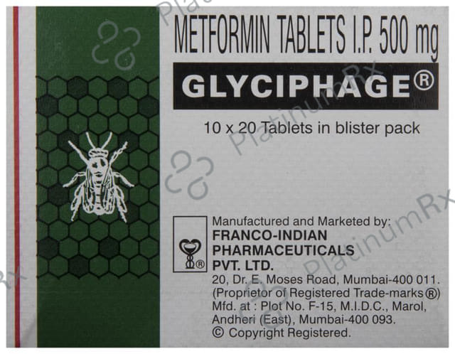 Glyciphage 500mg Tablet 20s