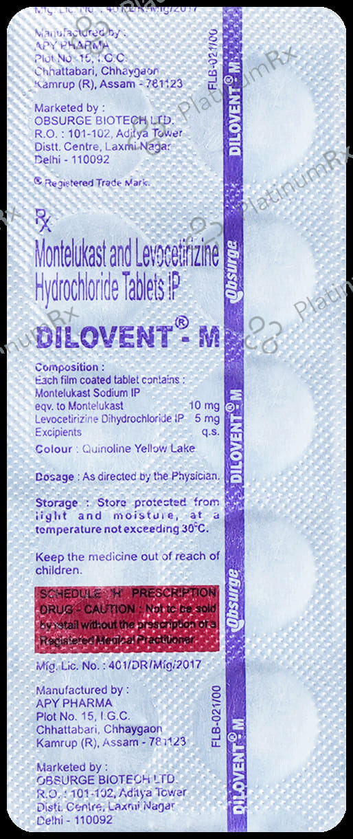 Dilovent-M 5mg/10mg Tablet