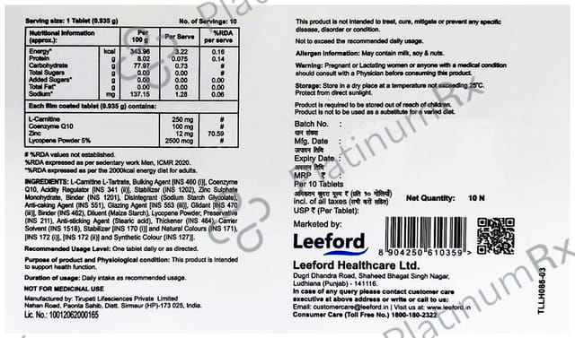 Leeford Cozyrich-Q10 Tablet