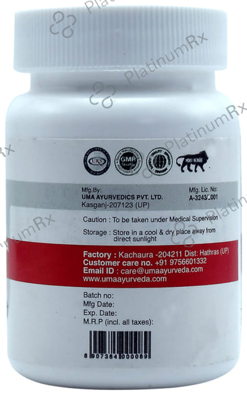 Uma Ayurveda Ashwagandha Ghan Vati Tablet 40s