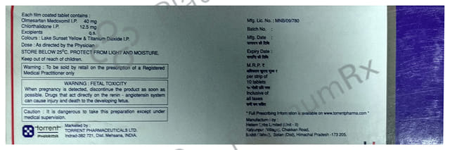Olmetor CH 12.5/40mg Tablet 10s