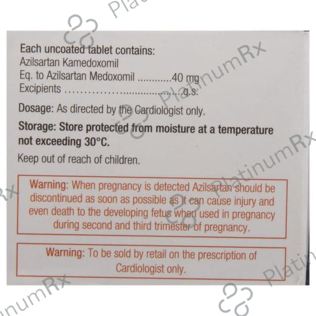 Zilsar 40mg Tablet 10s