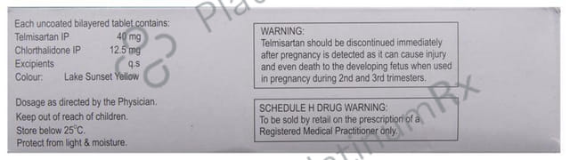 Telsartan CT 12.5/40mg Tablet 10s