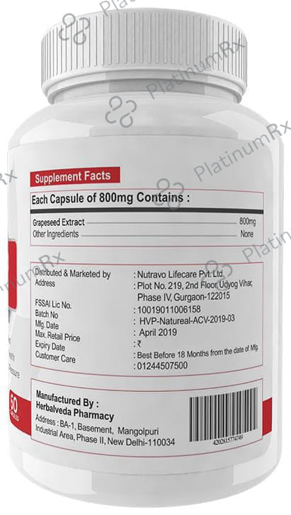 Natureal Grapeseed Extract 800mg Capsule