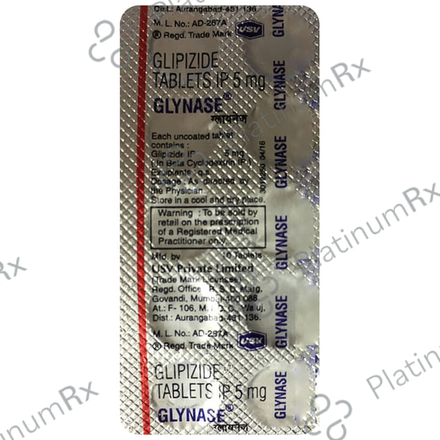Glynase 5mg Tablet 10s
