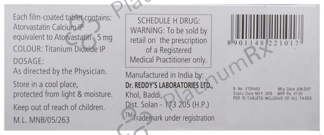Atocor 5mg Tablet 10s