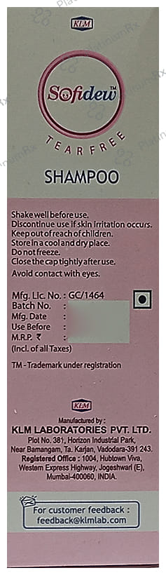 Sofidew Baby Shampoo 100ml