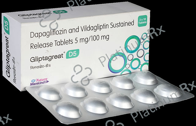 Gliptagreat D 5/100mg Tablet SR 10s
