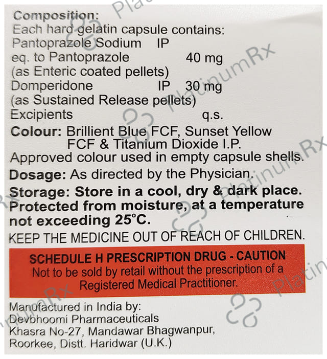 Belpan D 30mg/40mg Capsule SR