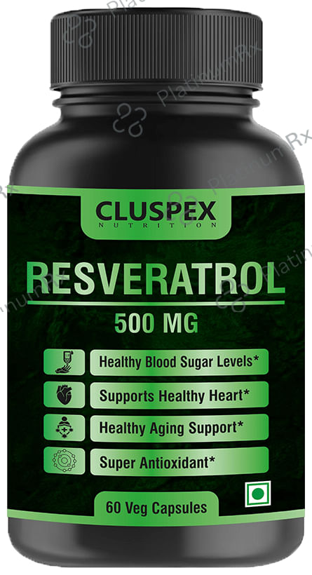 Cluspex Nutrition Resveratrol 500mg Veg Capsule