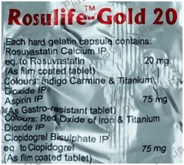 Rosulife Gold 75/20/75mg Capsule 10s