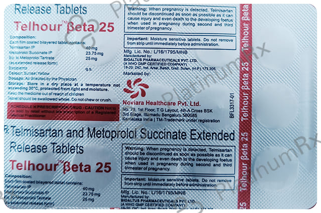 Telhour Beta 25/40mg Tablet 15s