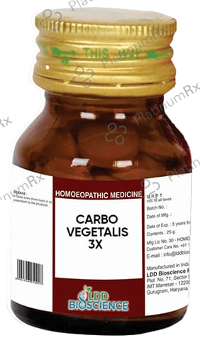 LDD Bioscience Carbo Vegetalis 3X 25 gm