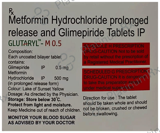 Glutaryl M 0.5 Tablet SR 10s