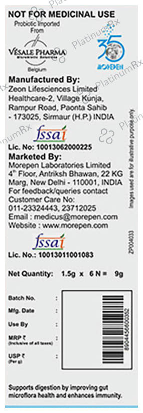 Intebact Insta 2 BN Orosoluble Granule Sachet (1.5gm Each) Vanilla