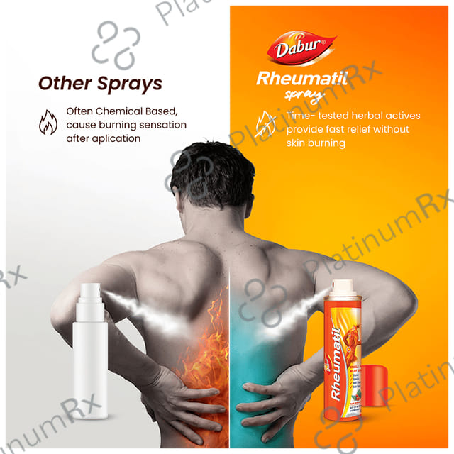 Dabur Rheumatil Spray - For Joint Pain Relief, Knee Pain, Back Pain, Muscle Pain - For Bone Care